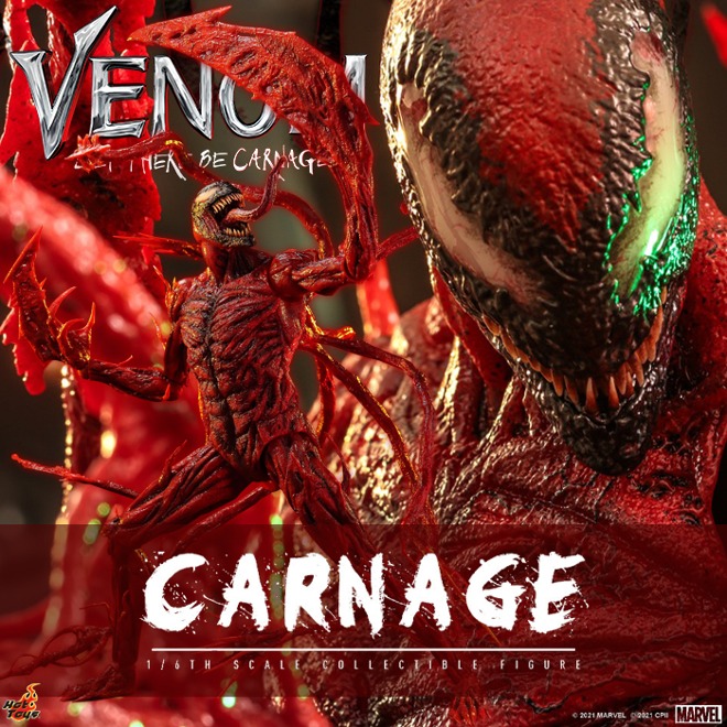 [입고완료] 핫토이 1/6 베놈 렛 데어 비 카니지 카니지 디럭스버전 Hot Toys MMS620 Venom: Let There Be Carnage - 1/6th Carnage Collectible Figure (Deluxe Version)